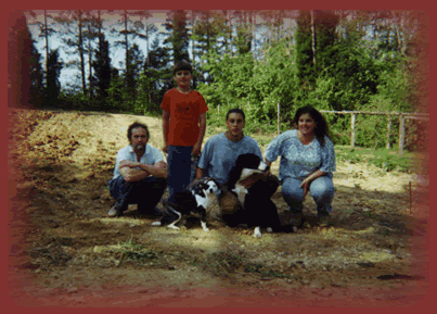Ray, his two sons, Walter and Justin Rhea and wife, Bobbi Rae.